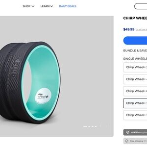 Chirp Wheel+ Black and Teal Back Roller